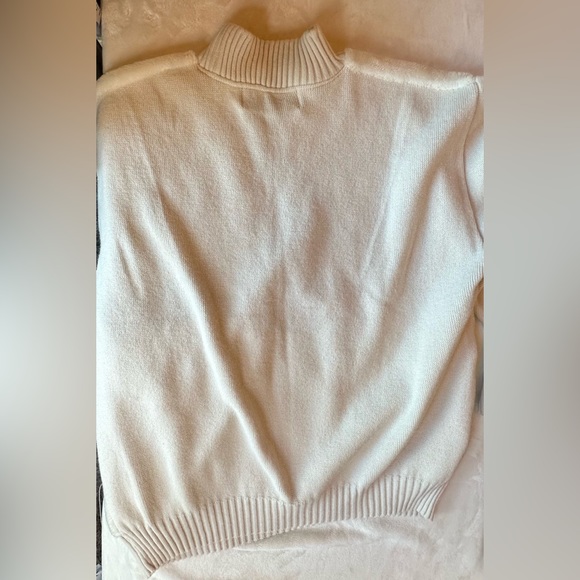 Vtg clench jeans element off white faux fur front sweater X-Large 90s hip hop - Picture 2 of 10